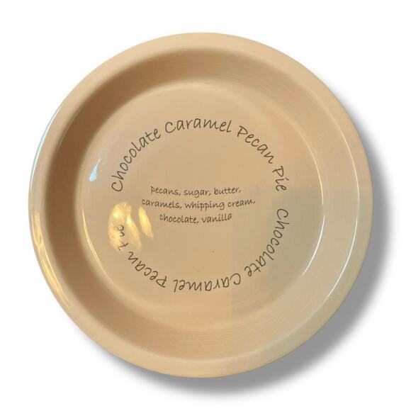 Gevalia Chocolate Caramel Pecan Pie Plate – 10” Terracotta Baking Dish - Picture 1 of 4